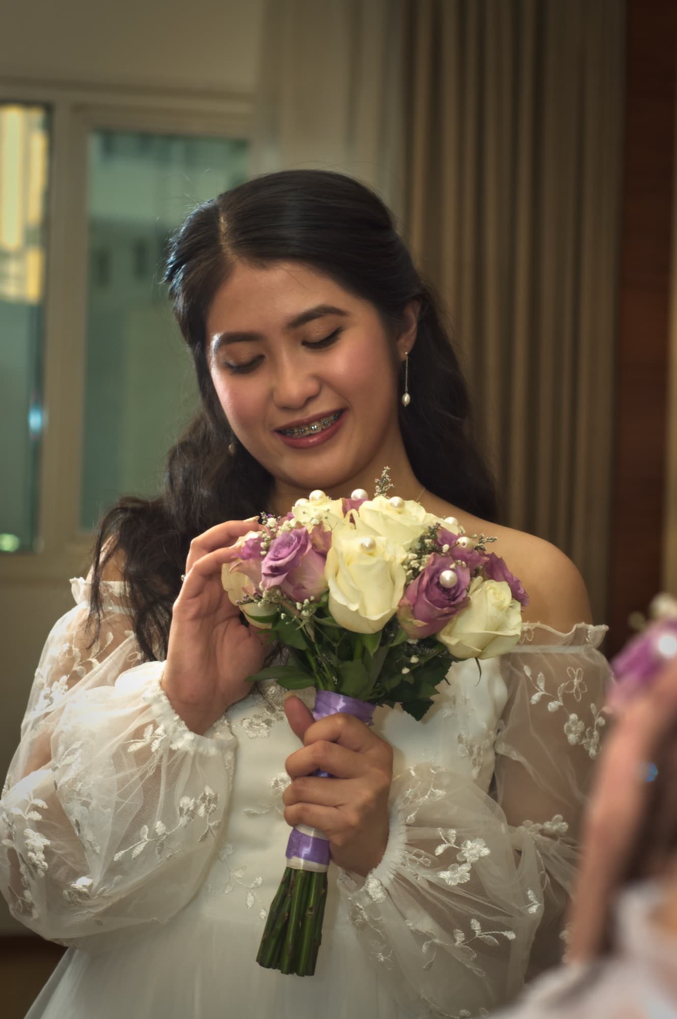 Bride holding her bouquet