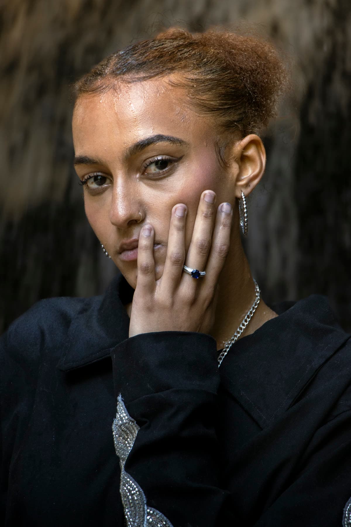 Studio-lit jewelry product still